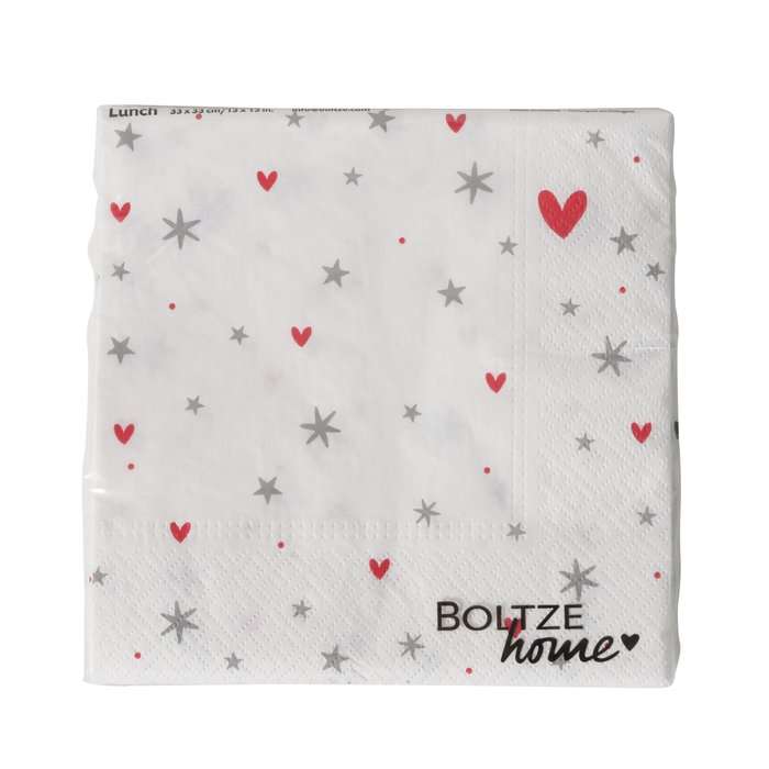 Immagine principale di Tovaglioli di Carta Stelle e Cuori confezione (20) 33x33 cm - 2 colori | Boltze