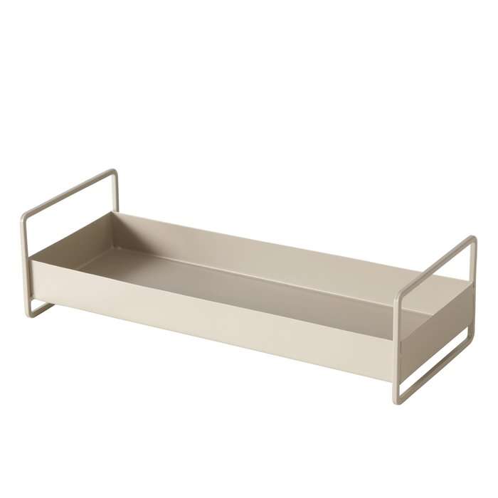 Immagine principale di Vassoio Glowa in Metallo Beige Opaco - 2 Misure | Boltze