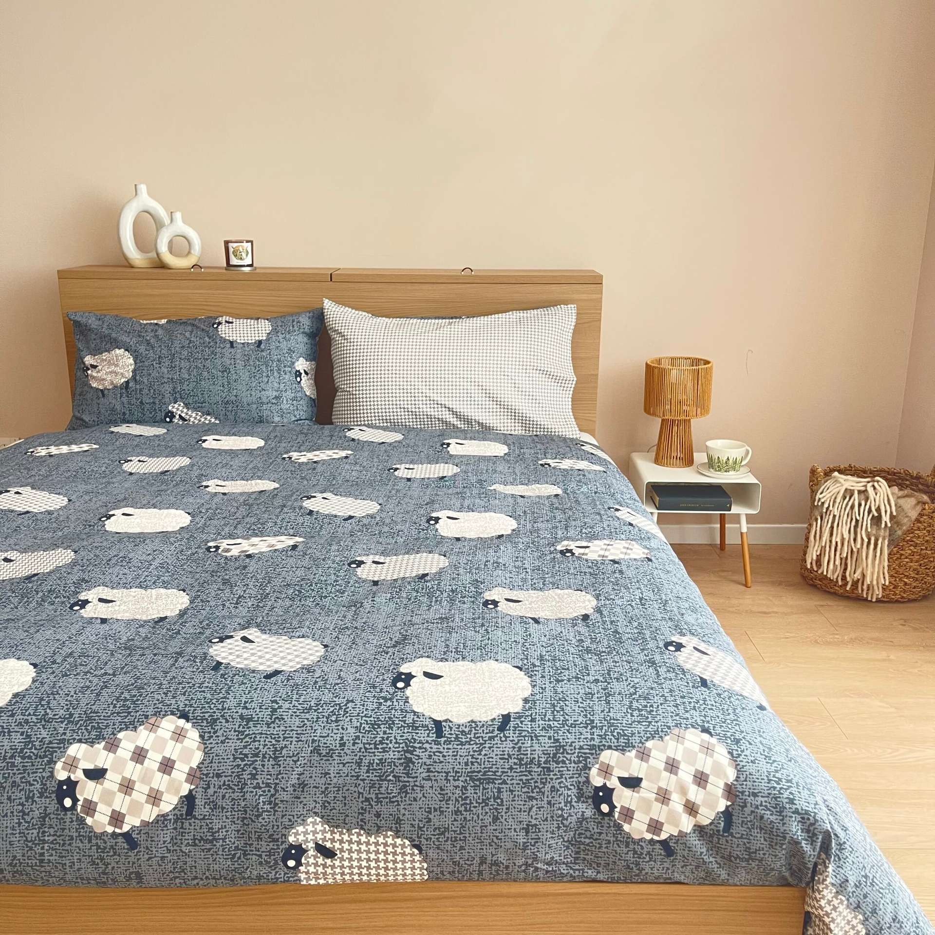 Immagine principale di Copripiumino Una Piazza e Mezza Pecorelle in 100% Cotone Daunex - 2 Colori | Daunex