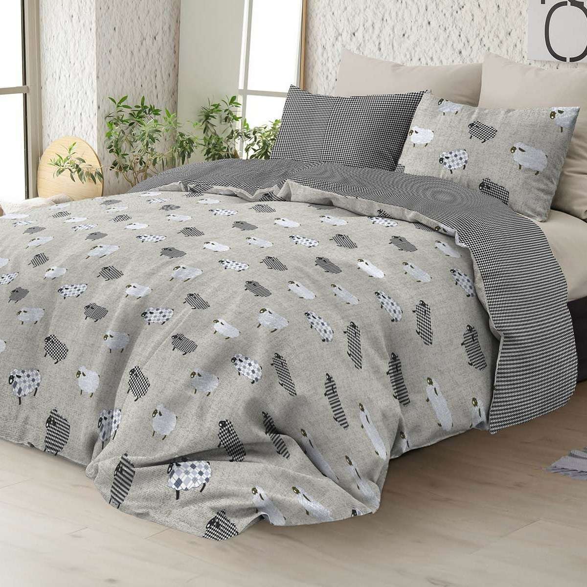Immagine del prodotto Copripiumino Una Piazza e Mezza Pecorelle in 100% Cotone Daunex - 2 Colori | Daunex