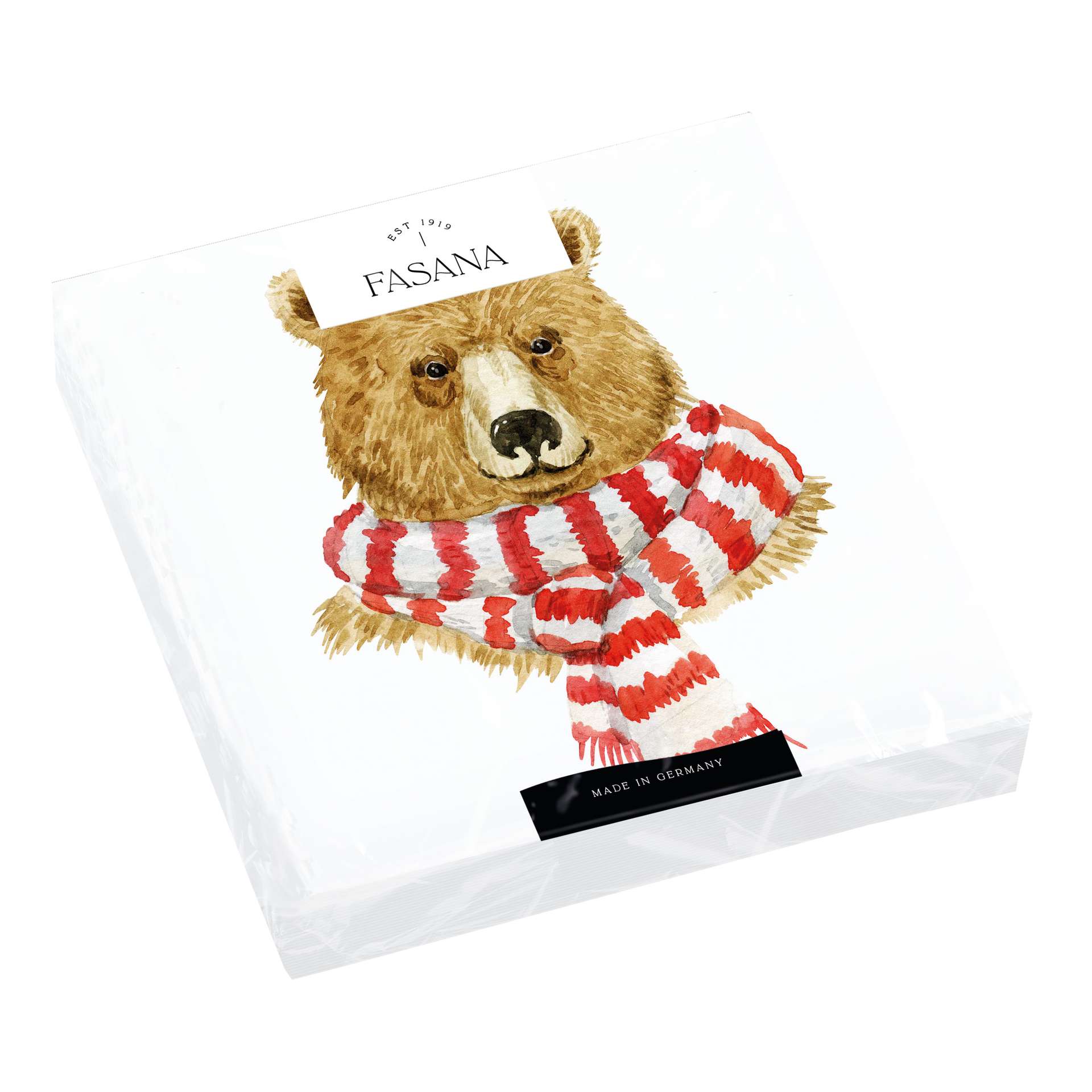 Immagine principale di Tovaglioli di Carta Winter Brown Bear 33x33 cm | FASANA EST 1919
