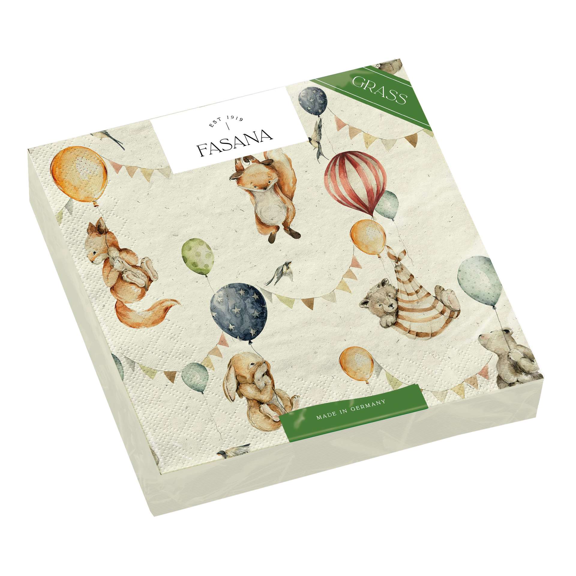 Immagine principale di Tovaglioli di Carta Kids Party realizzati con Fibre di Erba 33x33 cm | FASANA EST 1919