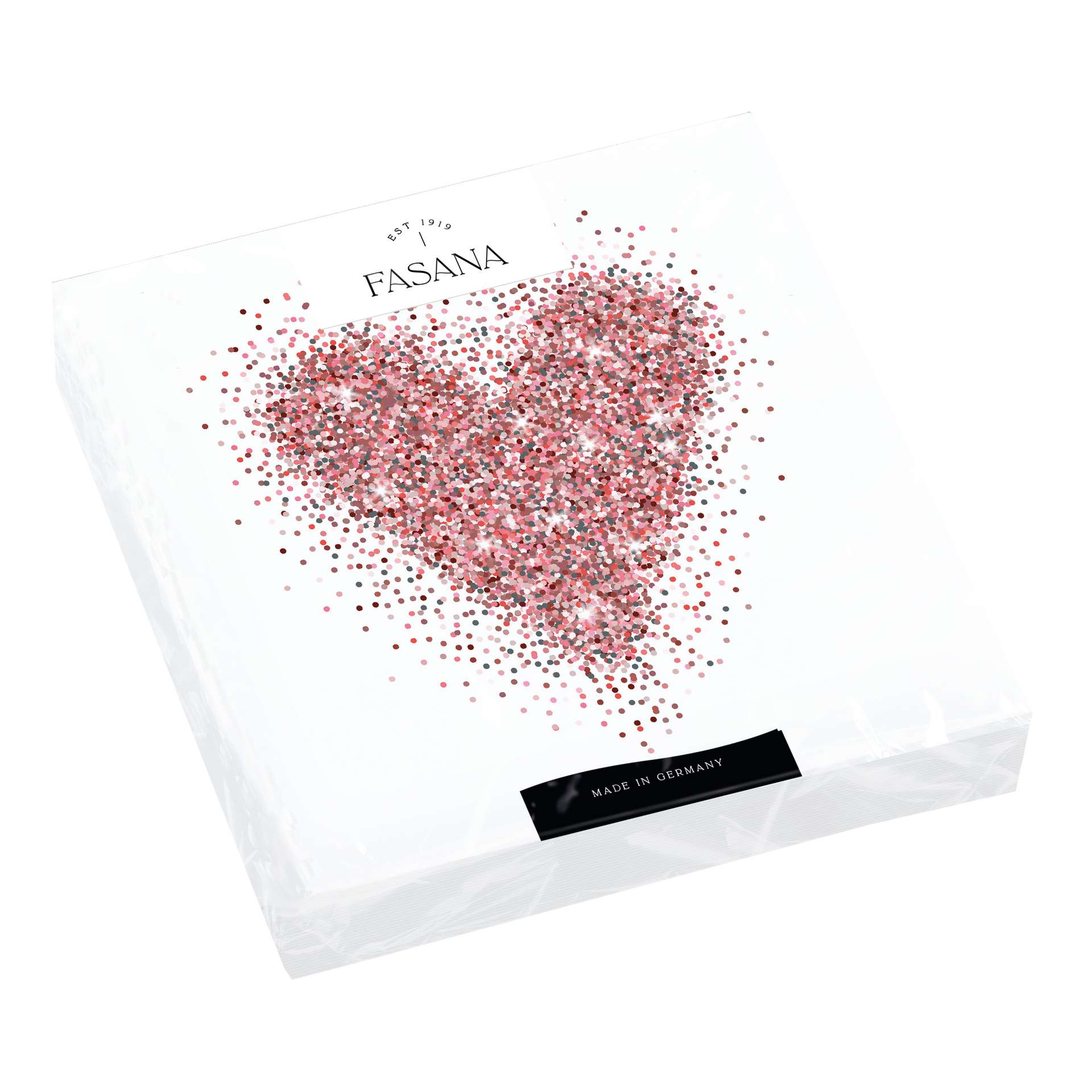 Immagine principale di Tovaglioli di Carta Glitter Love 33x33 cm | FASANA EST 1919