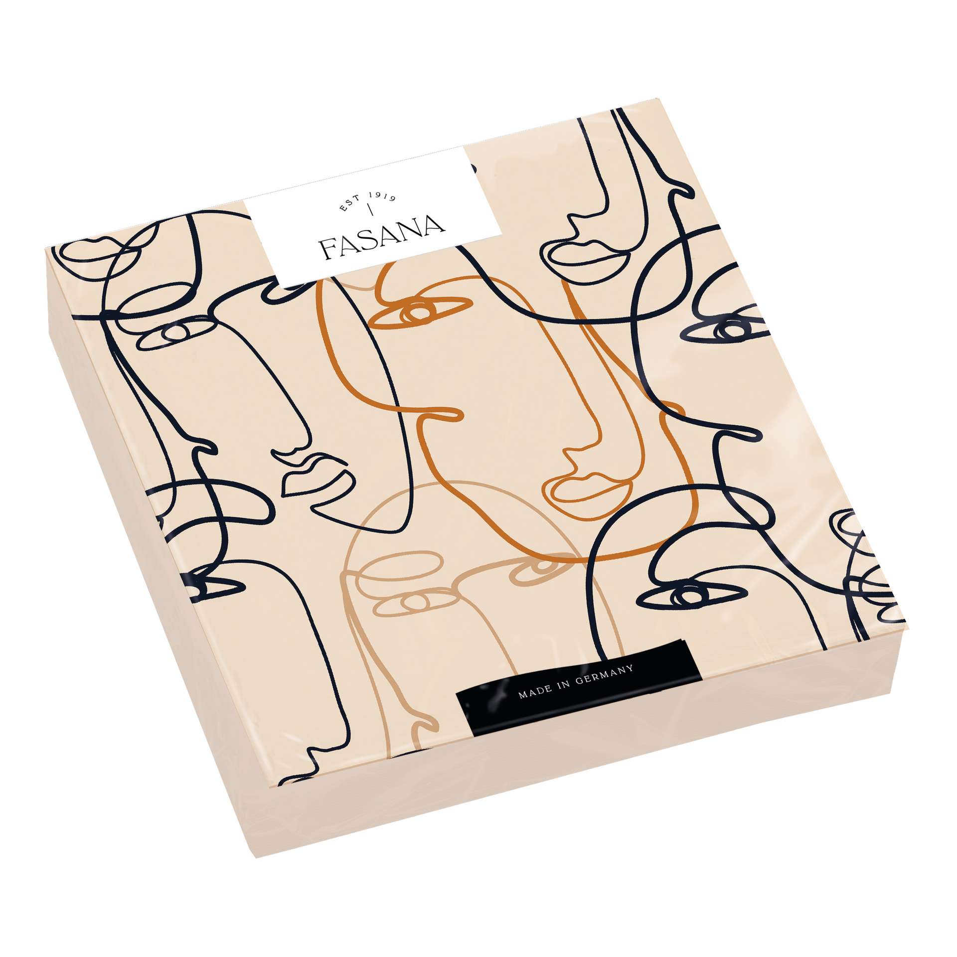Immagine principale di Tovaglioli di Carta Fashion Faces 33x33 cm | FASANA EST 1919