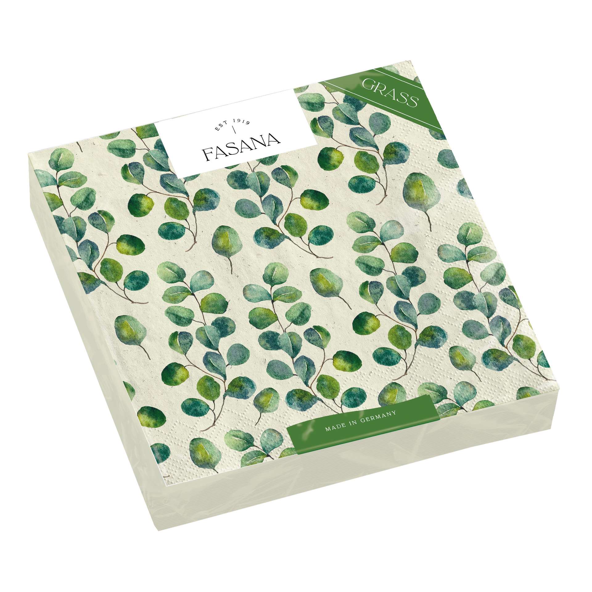 Immagine principale di Tovaglioli di Carta Eucalyptus realizzati con Fibre di Erba 33x33 cm | FASANA EST 1919
