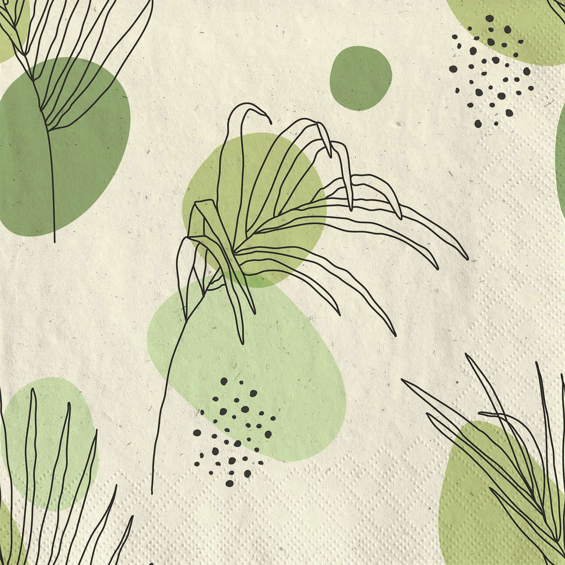 Immagine principale di Tovaglioli di Carta Botanical Line Art realizzati con Fibre di Erba 33x33 cm | FASANA EST 1919