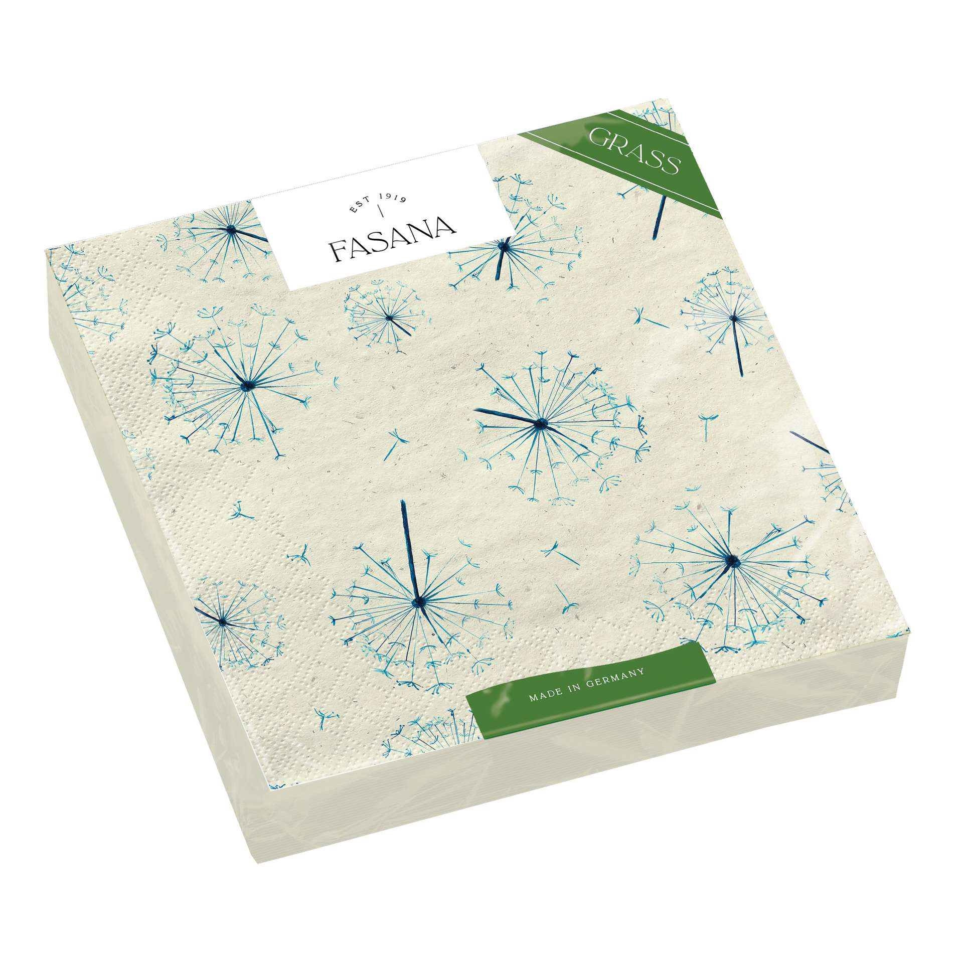 Immagine principale di Tovaglioli di Carta Flying Dandelions realizzati con Fibre di Erba 33x33 cm | FASANA EST 1919