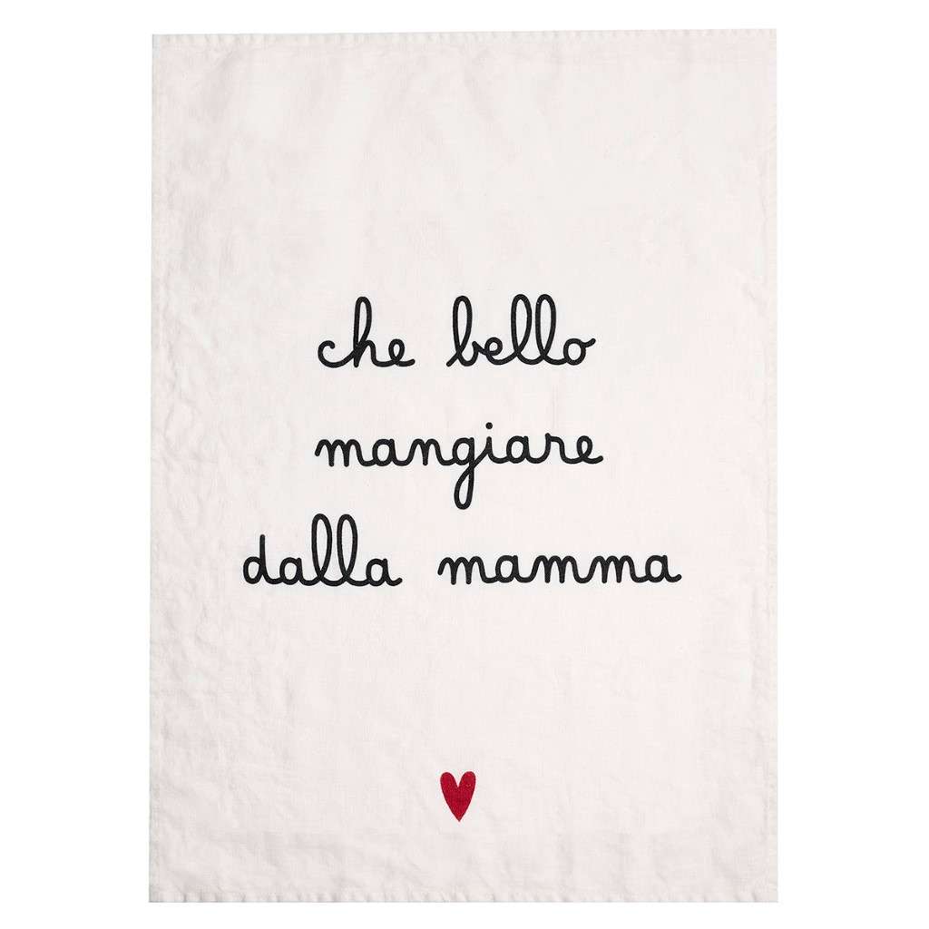 Immagine principale di Strofinaccio in Lino Che Bello Mangiare dalla Mamma No Stiro | Simple Day