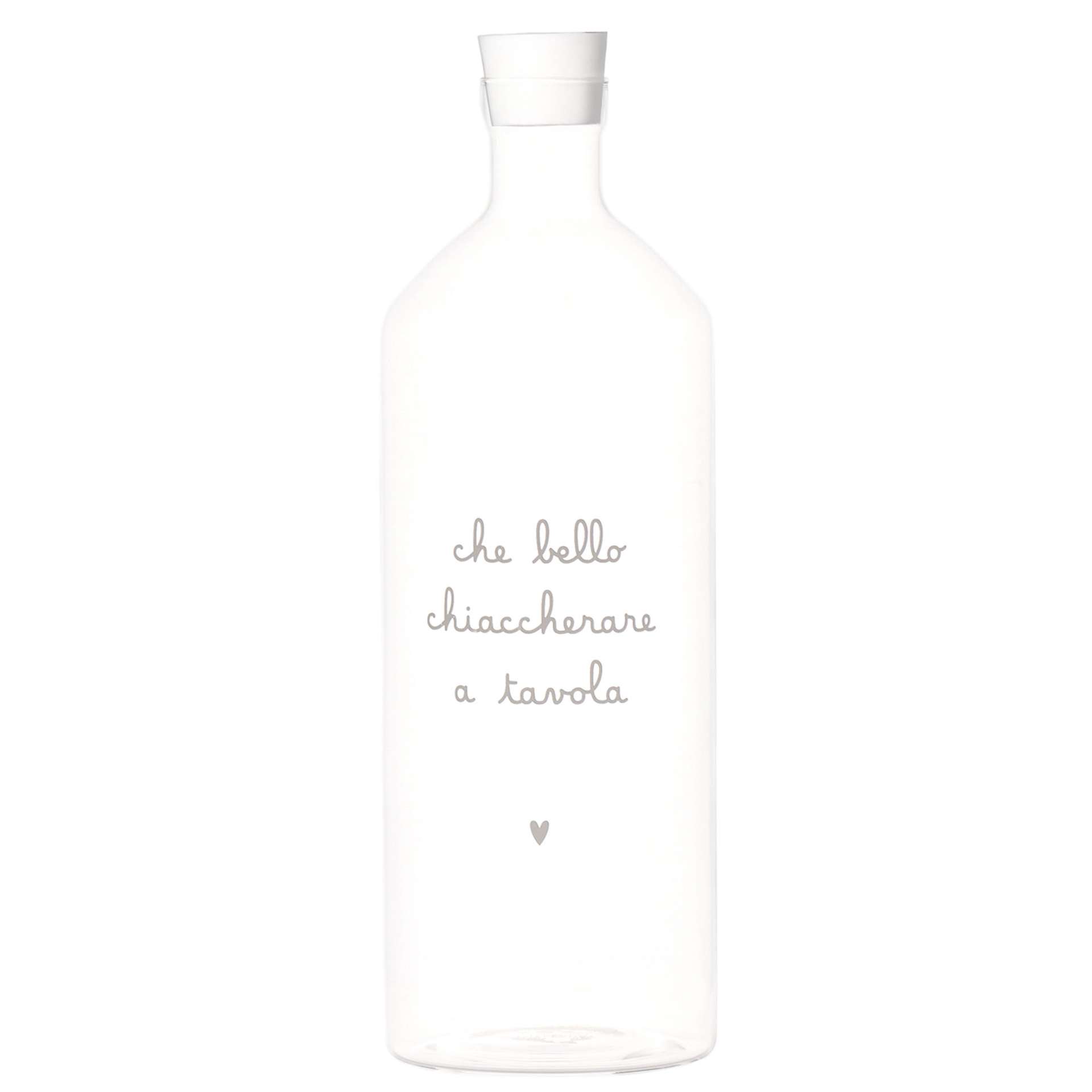 Immagine principale di Bottiglia in vetro borosilicato Che Bello Chiacchierare con tappo 1400 ml | Simple Day