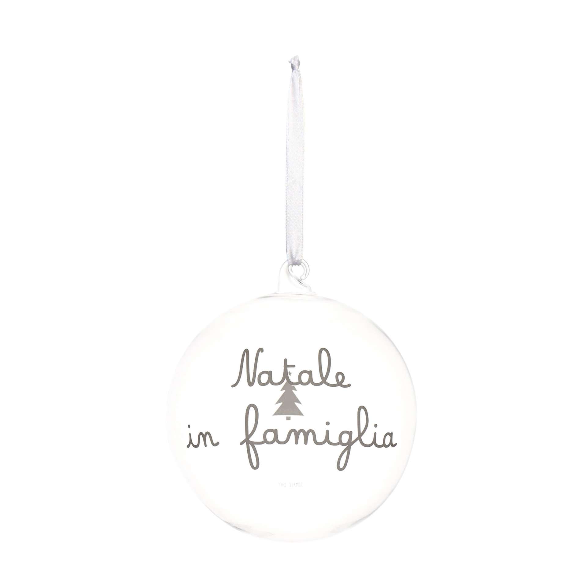 Immagine principale di Pallina in Vetro decoro Natale in Famiglia  15 cm | Simple Day
