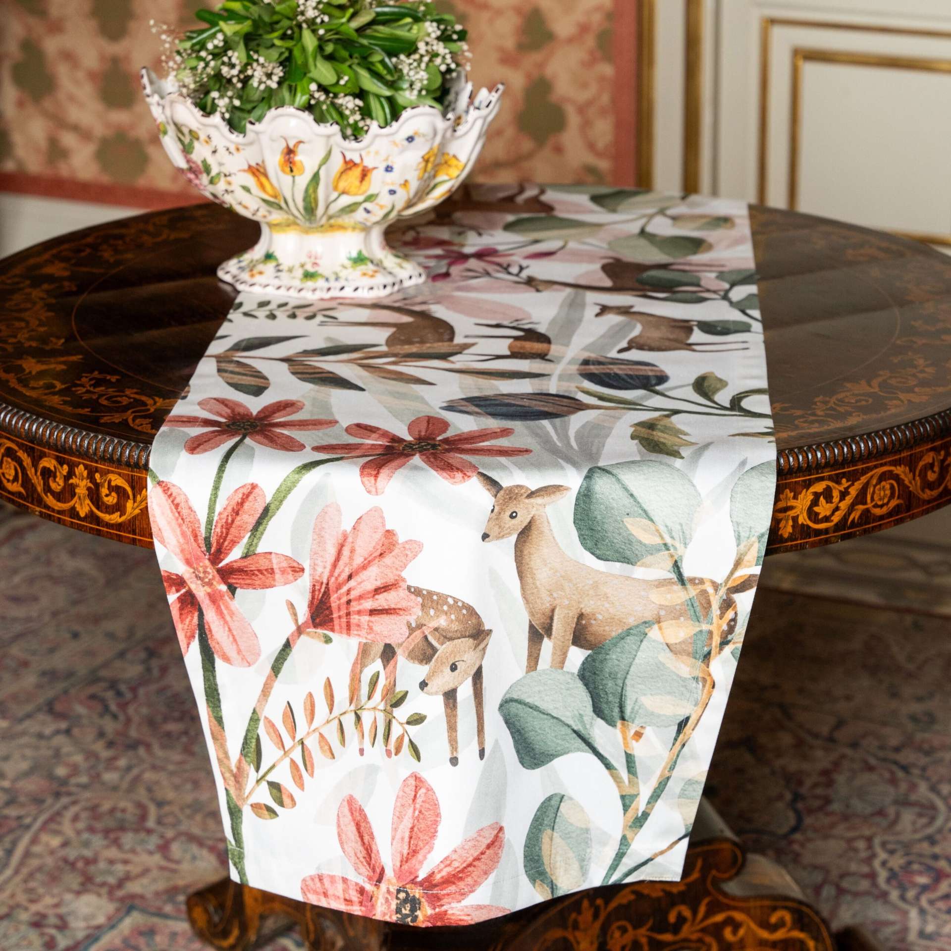 Immagine principale di Runner in Raso di cotone - Foret 50x150 cm | The NapKing