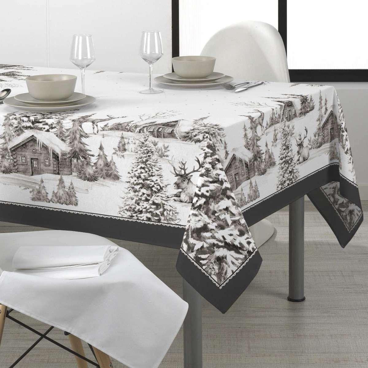 Immagine principale di Tovaglia Rettangolare Inverno in 100% Cotone - 2 Misure | Daunex