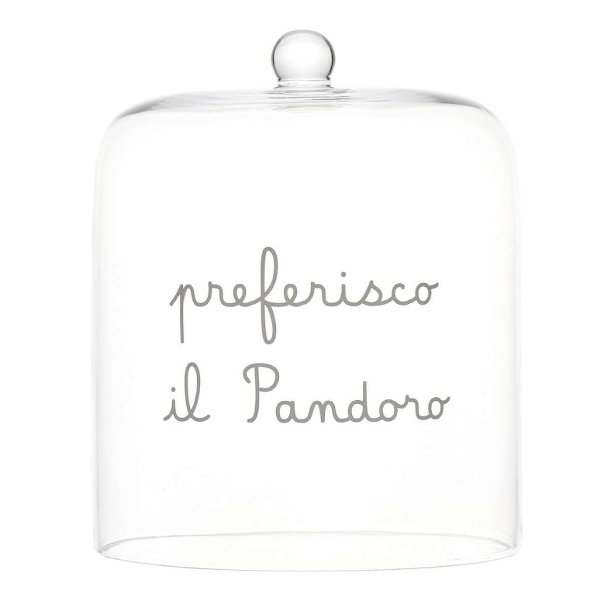 Immagine del prodotto Campana Vetro Trasparente Preferisco Il Pandoro diam 24,5 cm x h 29 cm | Simple Day