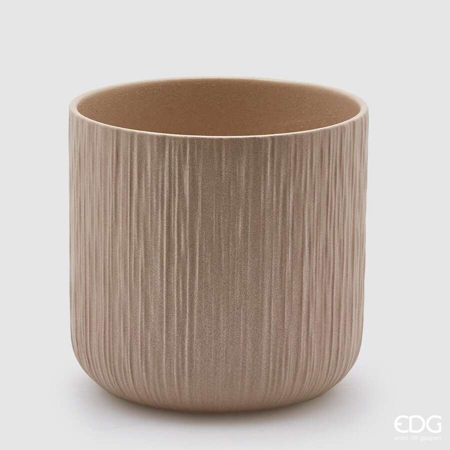 Immagine principale di Vaso Tinta Unita in Ceramica Sand- 4 misure | EDG Enzo De Gasperi