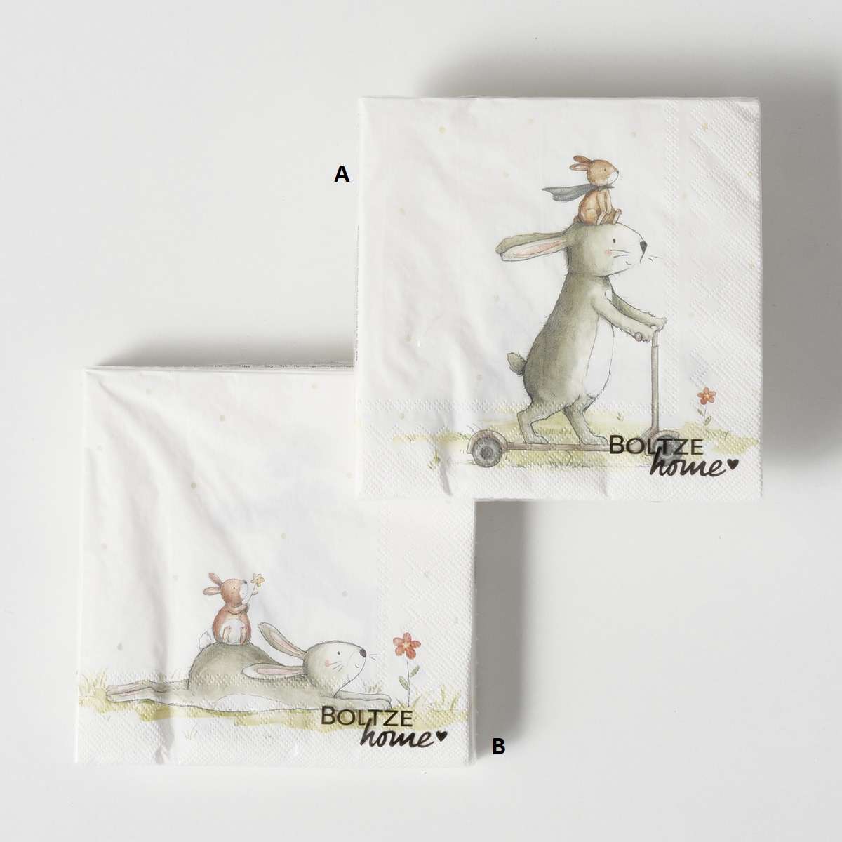 Immagine principale di Tovaglioli di Carta Bunny confezione (20) 33x33 cm - 2 Varianti | Boltze