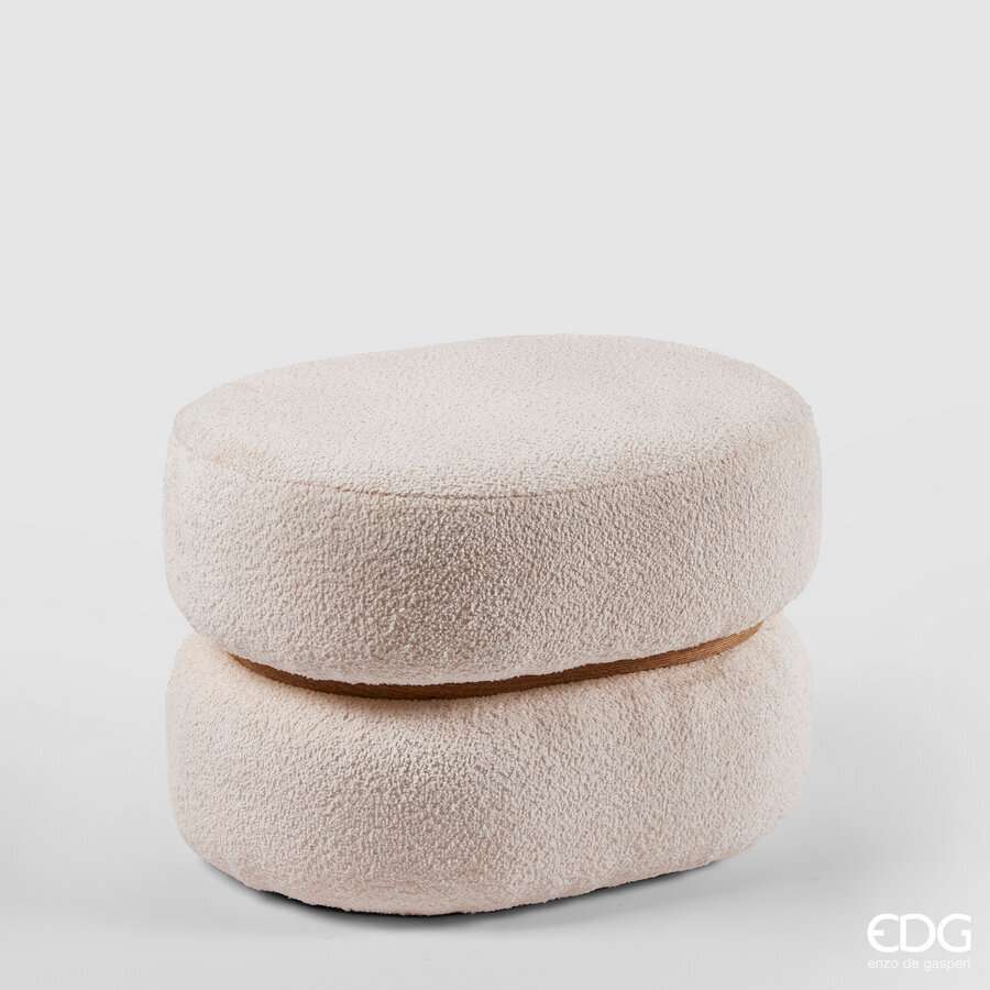 Immagine principale di Pouf Boucle Ovale Avorio | EDG Enzo De Gasperi