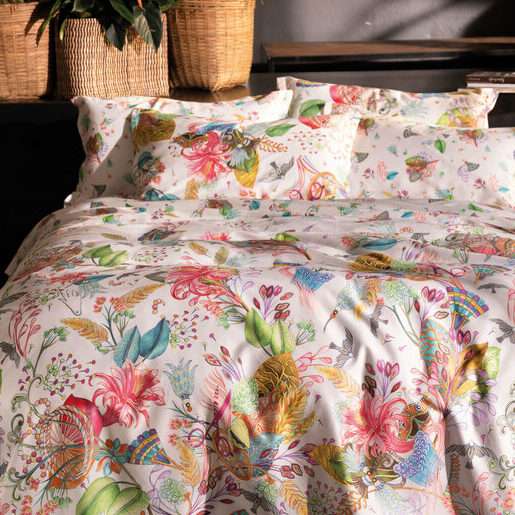 Immagine principale di Completo Letto Matrimoniale Frida in Raso di Cotone | Tessitura Toscana Telerie