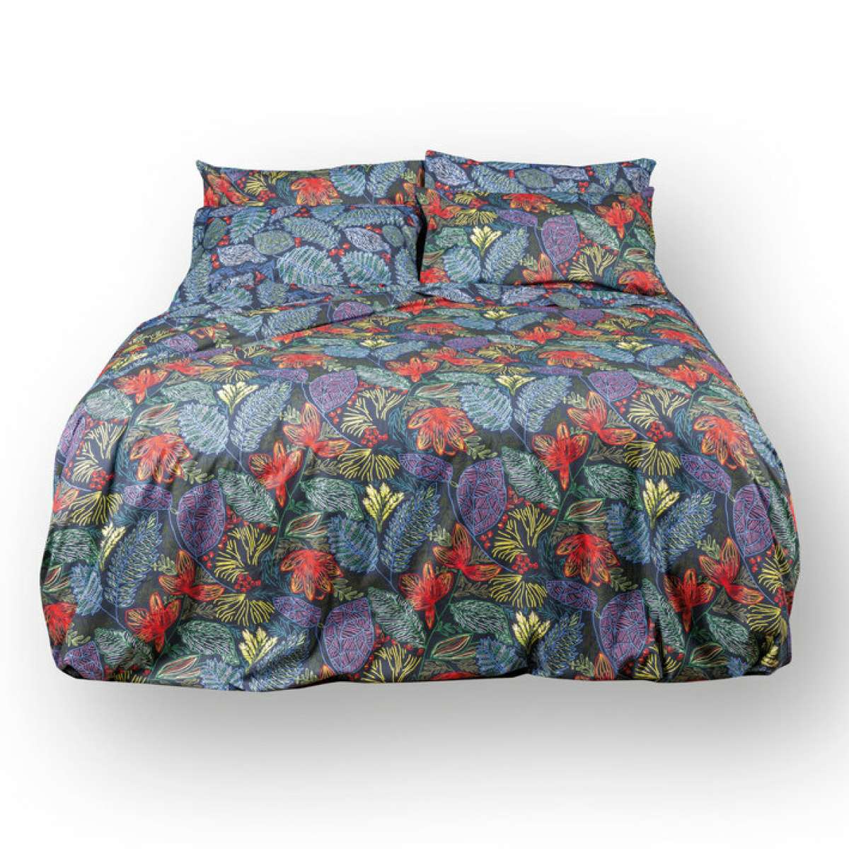 Parure Copripiumino Matrimoniale Ophelia in Percalle di Cotone