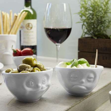 Immagine principale di Set 2 Medium Bowl Goloso e Annoiato 3D in Porcellana 200 ml | TASSEN By Fiftyeight Products