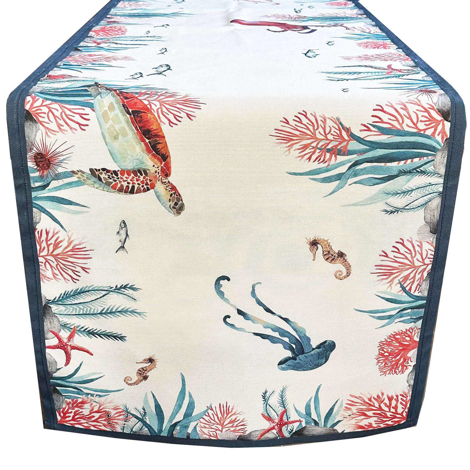 Immagine principale di Runner in Cotone Fondale Marino 45x150 cm | Olivia Home