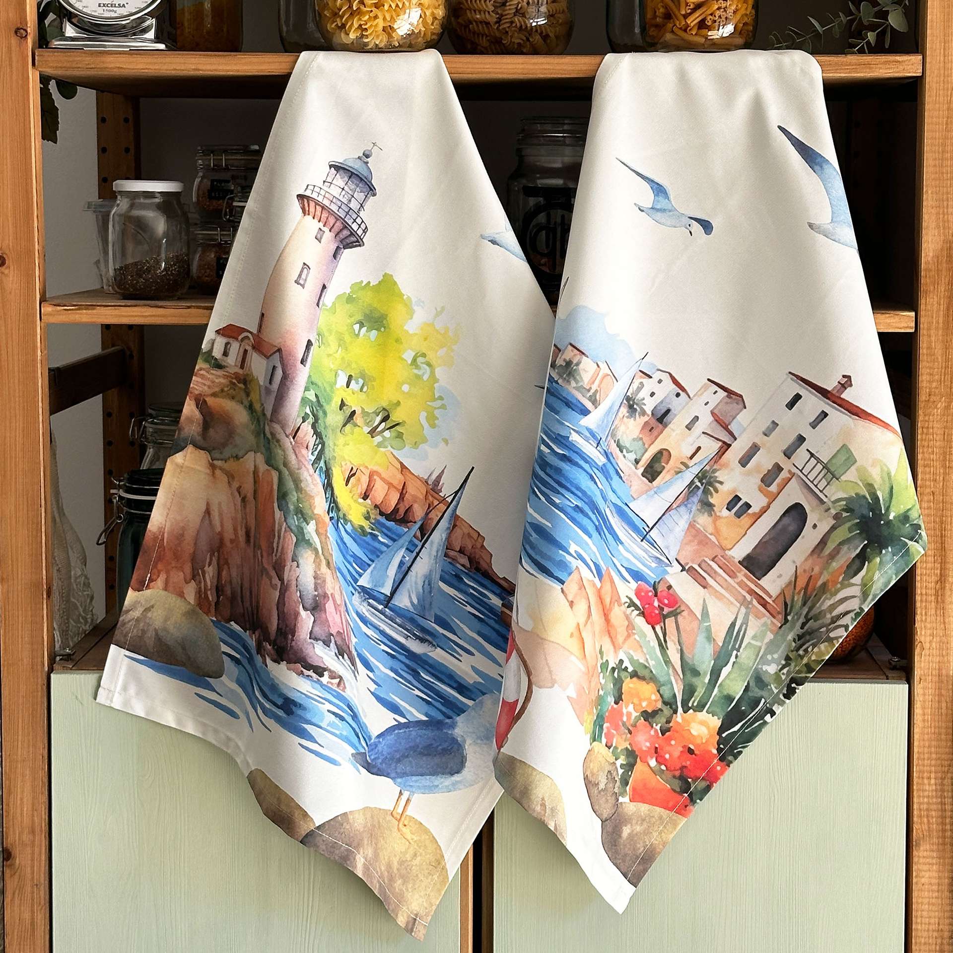 Immagine principale di Set 2 Strofinacci in Cotone Borgo Marino | Olivia Home