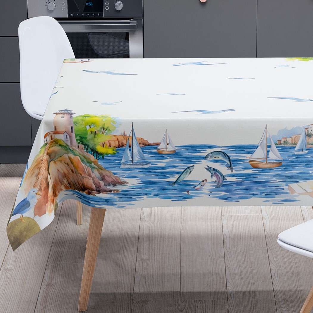 Immagine principale di Tovaglia Rettangolare Borgo Marino- 3 Misure | Olivia Home