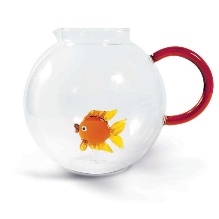 Immagine principale di Brocca in Vetro Borosilicato con Soggetto Pesciolino Rosso | WD Lifestyle