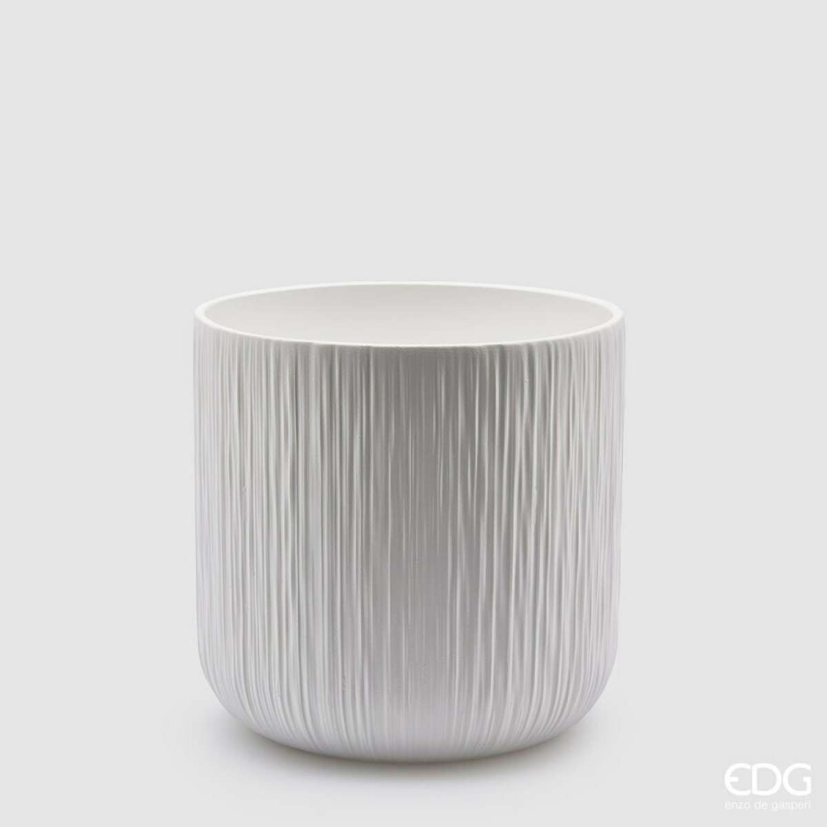Immagine variante M - Vaso Tinta Unita in Ceramica Bianco - 4 misure | EDG Enzo De Gasperi