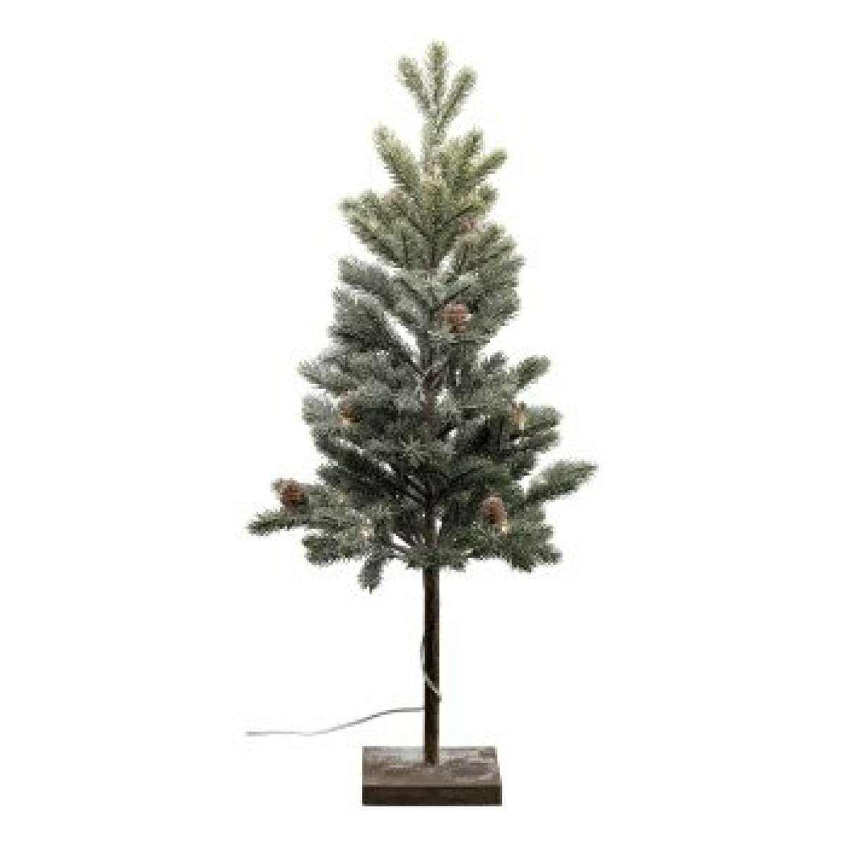 Immagine variante Grande - Abete Natalizio su base in cemento con Luci LED + Presa USB (2 Misure) | Gasper since 1965