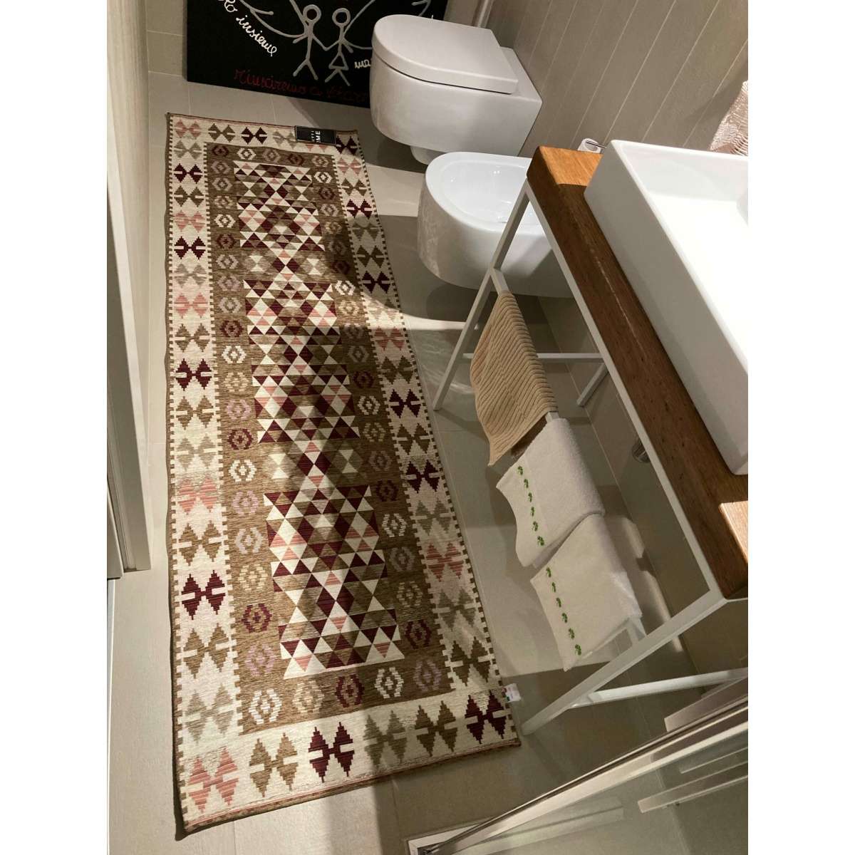 Immagine variante 115x175 cm - Tappeto Kilim Cammello Antiscivolo e Lavabile in Lavatrice | Pietro Zanetti Home