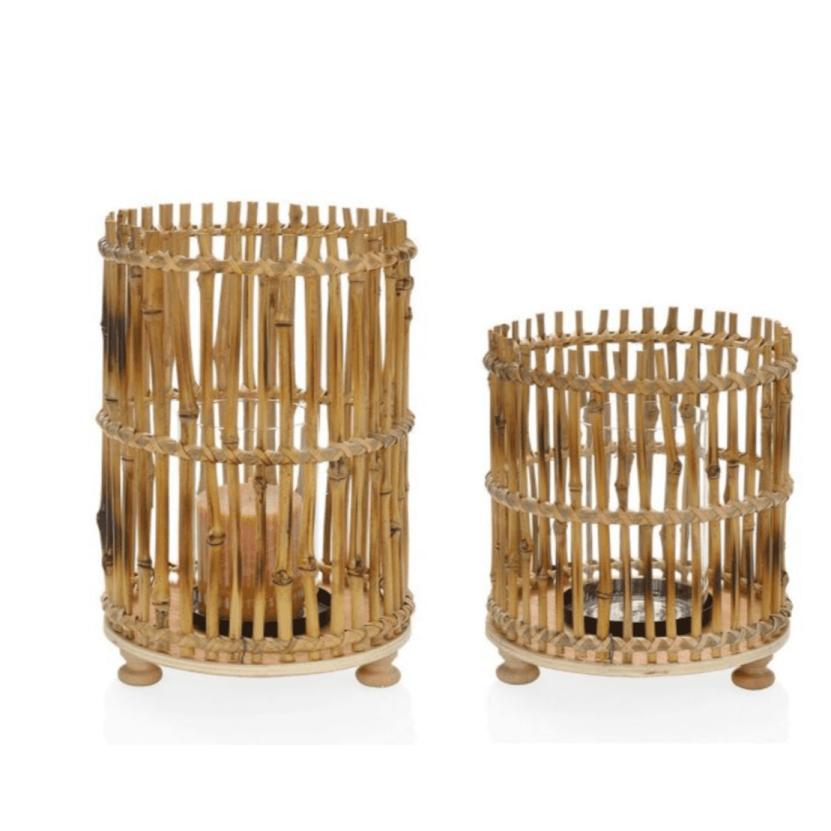 Immagine variante Piccolo - Lanterna Porta Candela in Bamboo (2 misure) | Jolipa