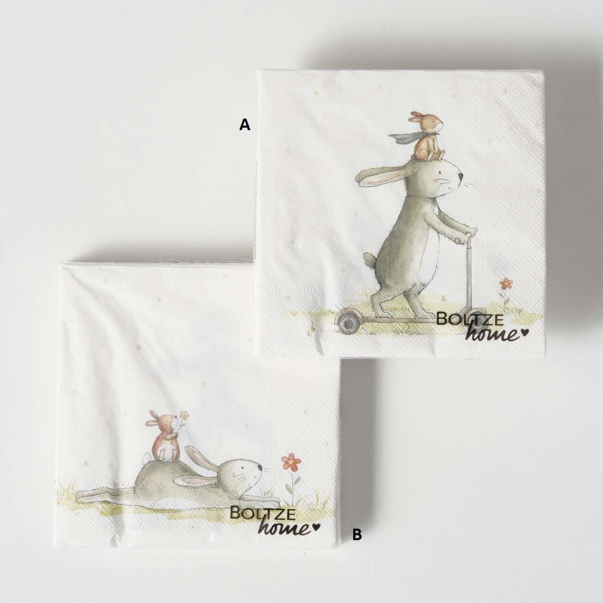 Immagine variante A - Tovaglioli di Carta Bunny confezione (20) 33x33 cm - 2 Varianti | Boltze