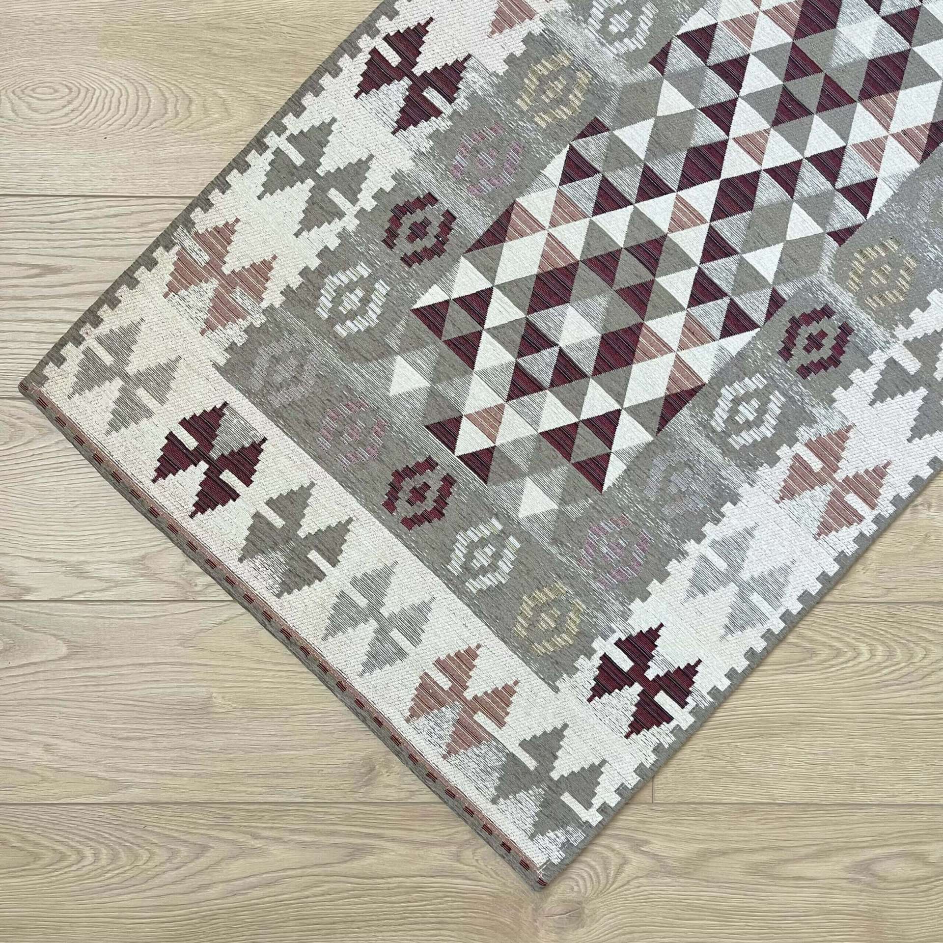 Immagine principale di Tappeto Kilim Grigio Caldo Antiscivolo e Lavabile in Lavatrice | Pietro Zanetti Home