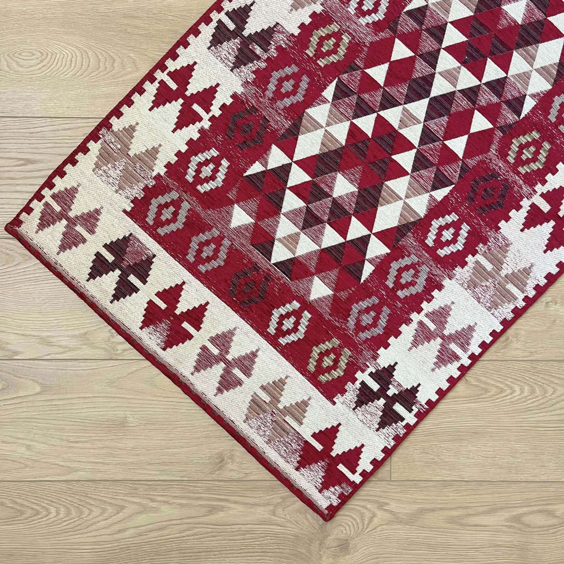 Immagine principale di Tappeto Kilim Rosso Antiscivolo e Lavabile in Lavatrice | Pietro Zanetti Home