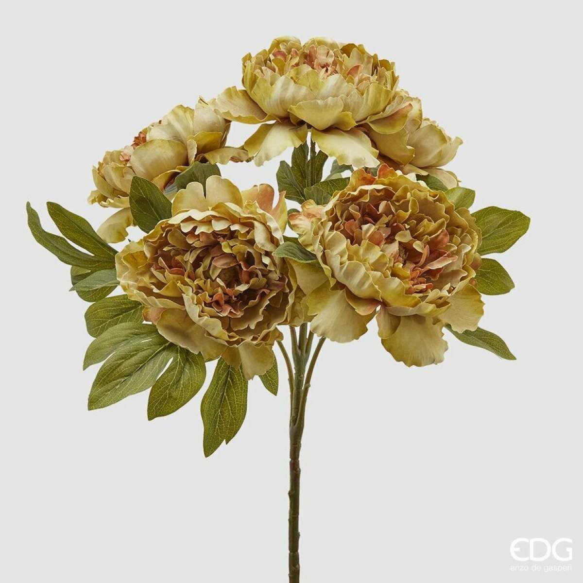 Immagine variante Verde - Cespuglio x5 Peonia Epoque Artificiale h 50 cm - 3 Colori | EDG Enzo De Gasperi