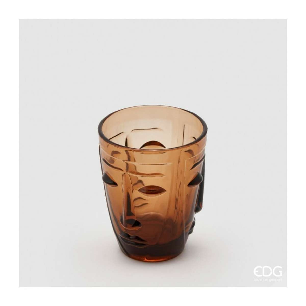 Immagine variante Ambra, Confezione piccola da 6 - Set 6 Bicchieri in Vetro colorato Viso Abstract (+ colori e misure) | EDG Enzo De Gasperi