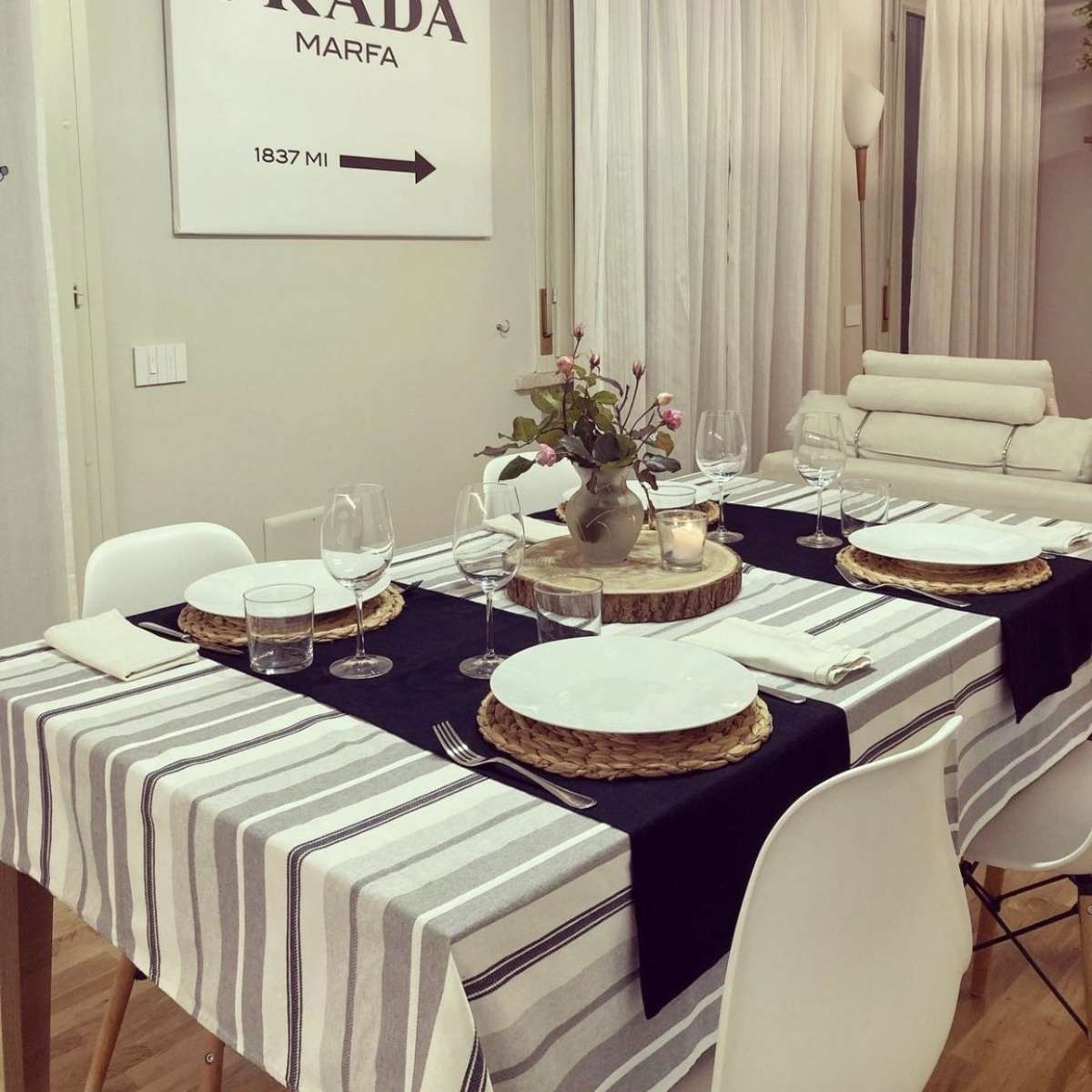 Immagine del prodotto Tovaglia Rettangolare in 100% Cotone Cordonetto Grigio | Pietro Zanetti Home
