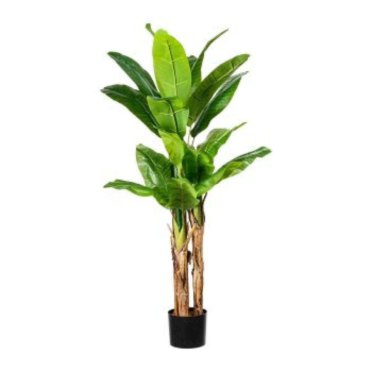Immagine variante S - Banano Artificiale con Vaso di Plastica con terriccio artificiale - 2 Misure | Gasper since 1965