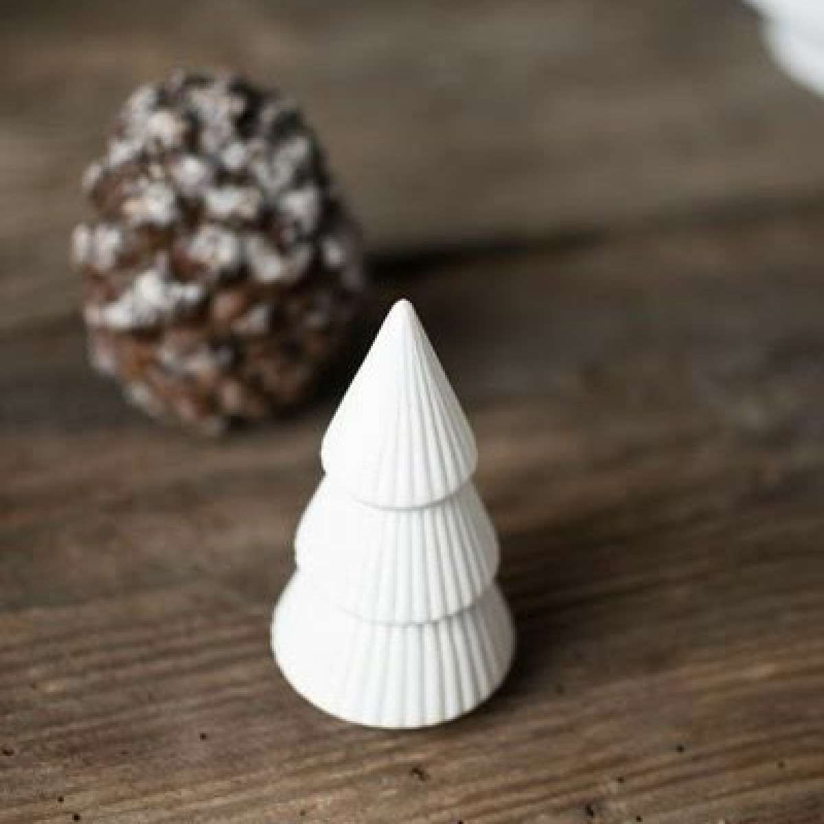 Immagine variante XS - Albero di Natale Gransund in Ceramica opaca Bianca (4 misure) | Storefactory