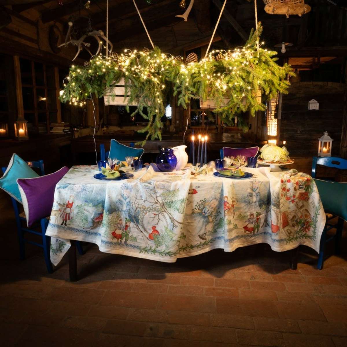 Immagine variante 160x230 cm - Tovaglia Rettangolare Elsa in 100% Lino | Tessitura Toscana Telerie