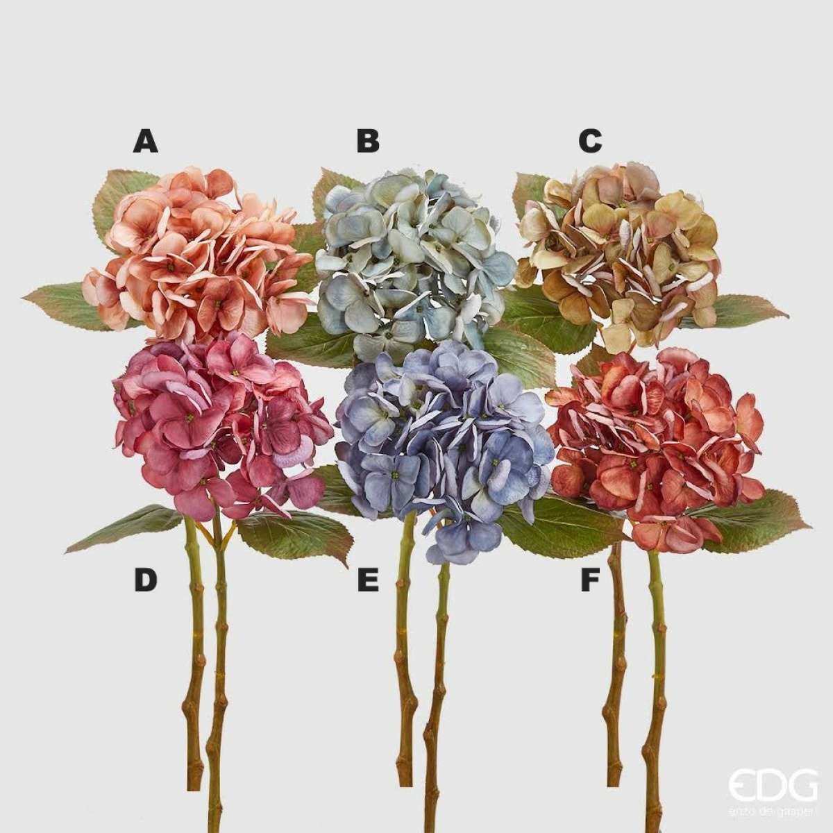 Immagine variante B - Ortensia Artificiale DRY h 50 cm (6 colori) | EDG Enzo De Gasperi