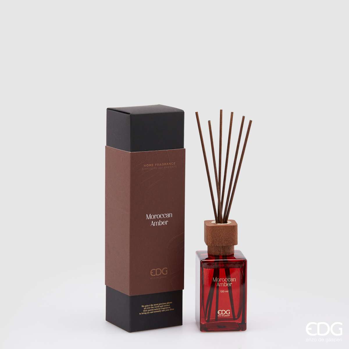 Immagine variante 120 ml - EDG Profumo per Ambiente con Bastoncini Fragrance Moroccan Amber | EDG Enzo De Gasperi