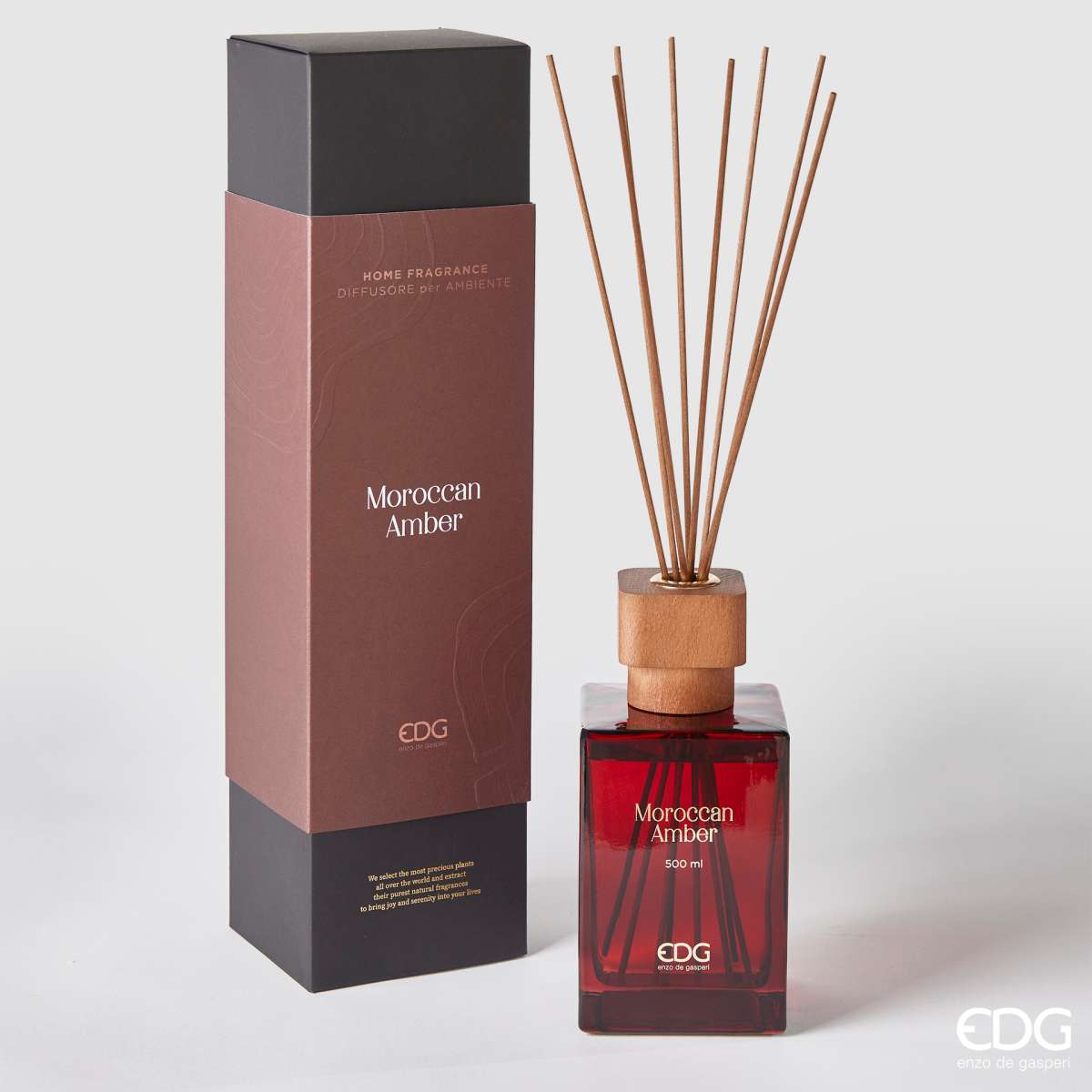 Immagine variante 500 ml - EDG Profumo per Ambiente con Bastoncini Fragrance Moroccan Amber | EDG Enzo De Gasperi