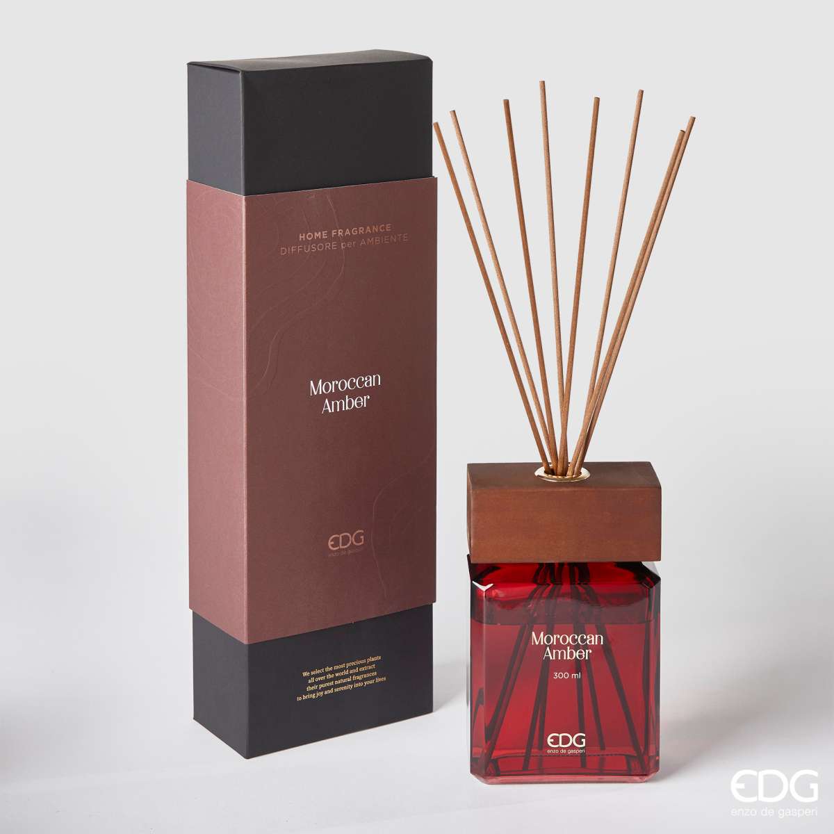 Immagine variante 300 ml - EDG Profumo per Ambiente con Bastoncini Fragrance Moroccan Amber | EDG Enzo De Gasperi