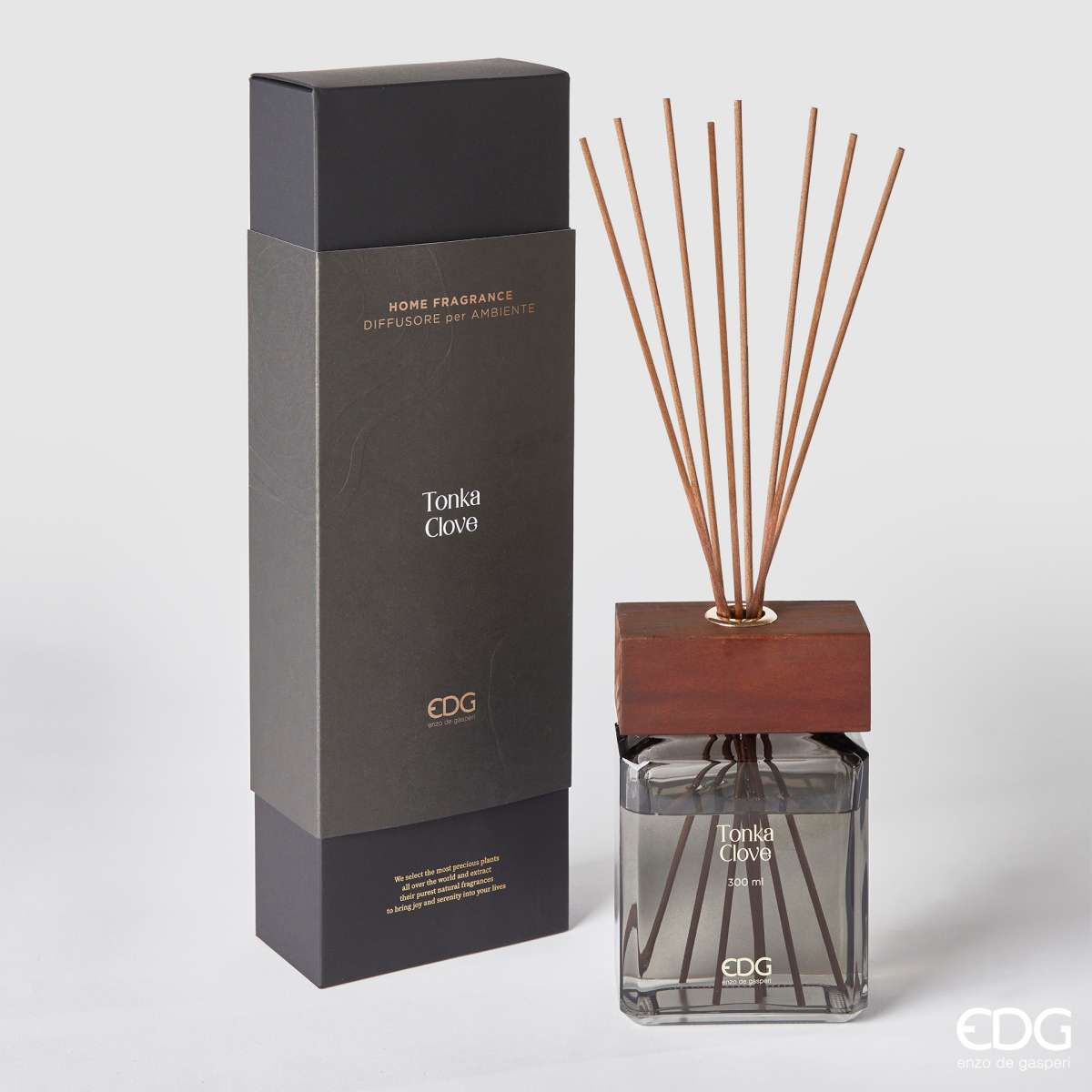 Immagine variante 300 ml - EDG Profumo per Ambiente con Bastoncini Fragrance Tonka Clove | EDG Enzo De Gasperi
