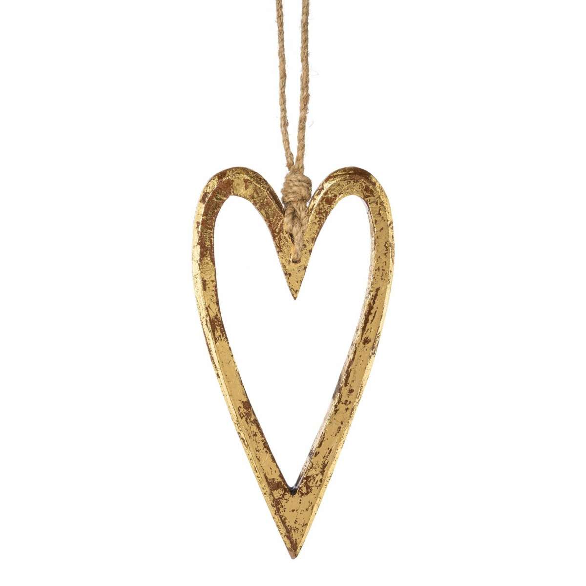 Immagine variante L - Decorazione Cuore in legno Oro (3 Misure) | Gasper since 1965