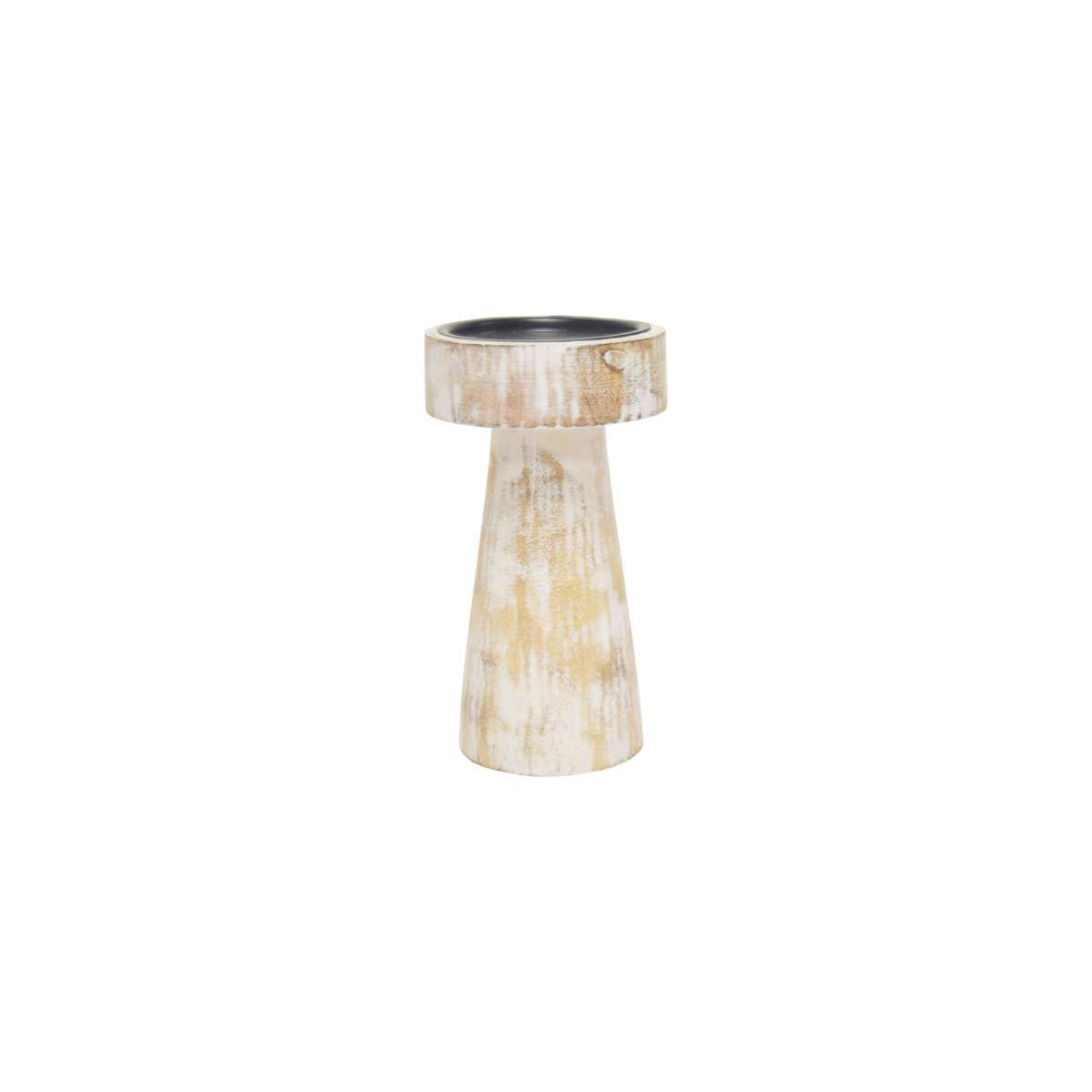 Immagine variante S - Portacandele Frido in legno di Mango sbiancato (2 misure) | Concord Home & Interior
