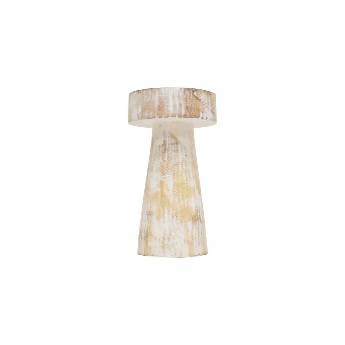 Immagine variante M - Portacandele Frido in legno di Mango sbiancato (2 misure) | Concord Home & Interior