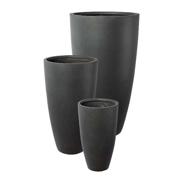Immagine principale di Vaso Fibre Antracite - 3 Misure | Gasper since 1965