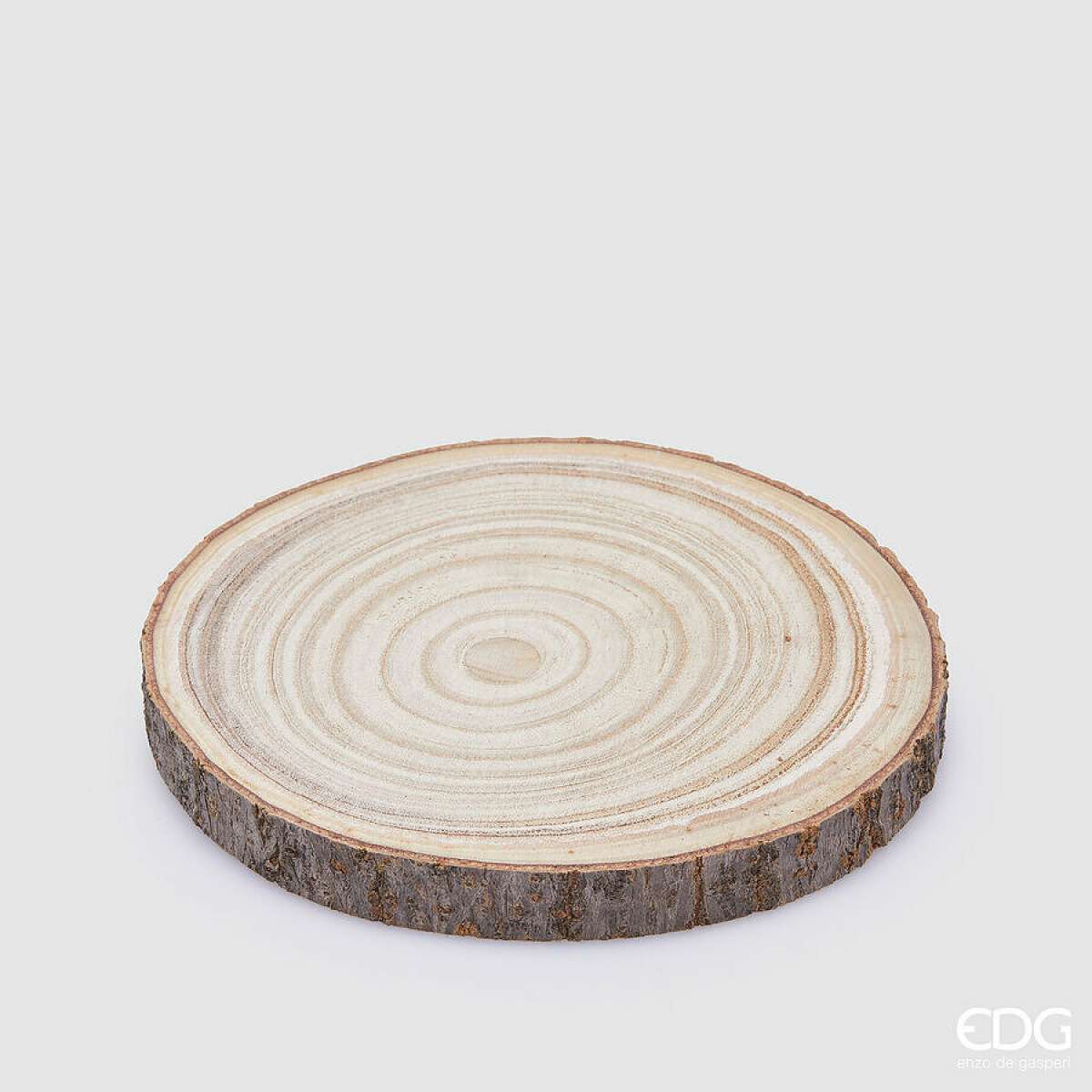 Immagine variante S - Disco Rotondo in Legno con corteccia Naturale - 2 Misure | EDG Enzo De Gasperi